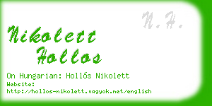 nikolett hollos business card